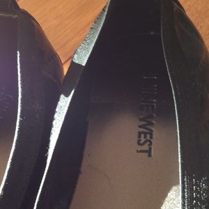 Girls Nine West Black Flats